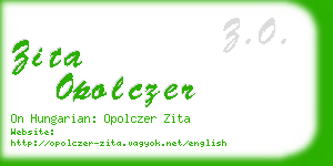 zita opolczer business card